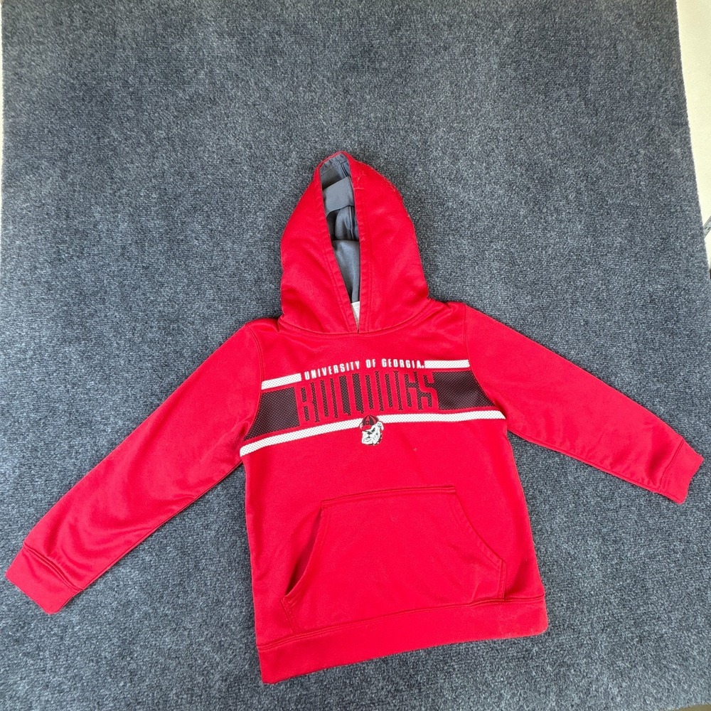 Rivalry Threads Georgia Bulldogs‎ NCAA Football Sweatshirt Youth M Red Hooded